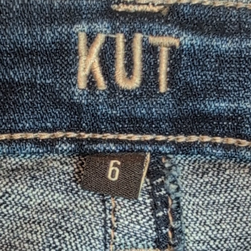 KUT from the Kloth Straight Leg Jeans Dark Wash Blue SP333MA2 Womens 6 - Picture 6 of 15